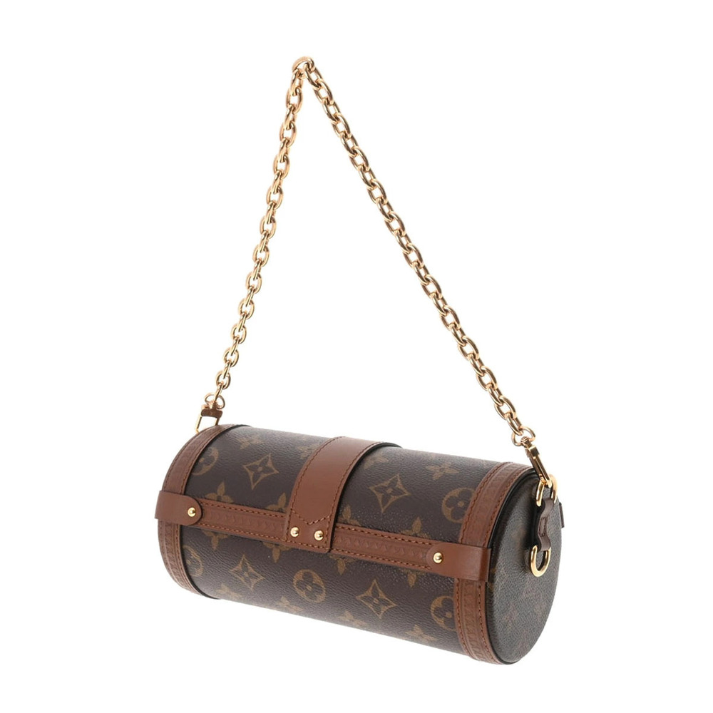 Louis Vuitton Brown Trunk Papillon Monogram Handbag Canvas Brown